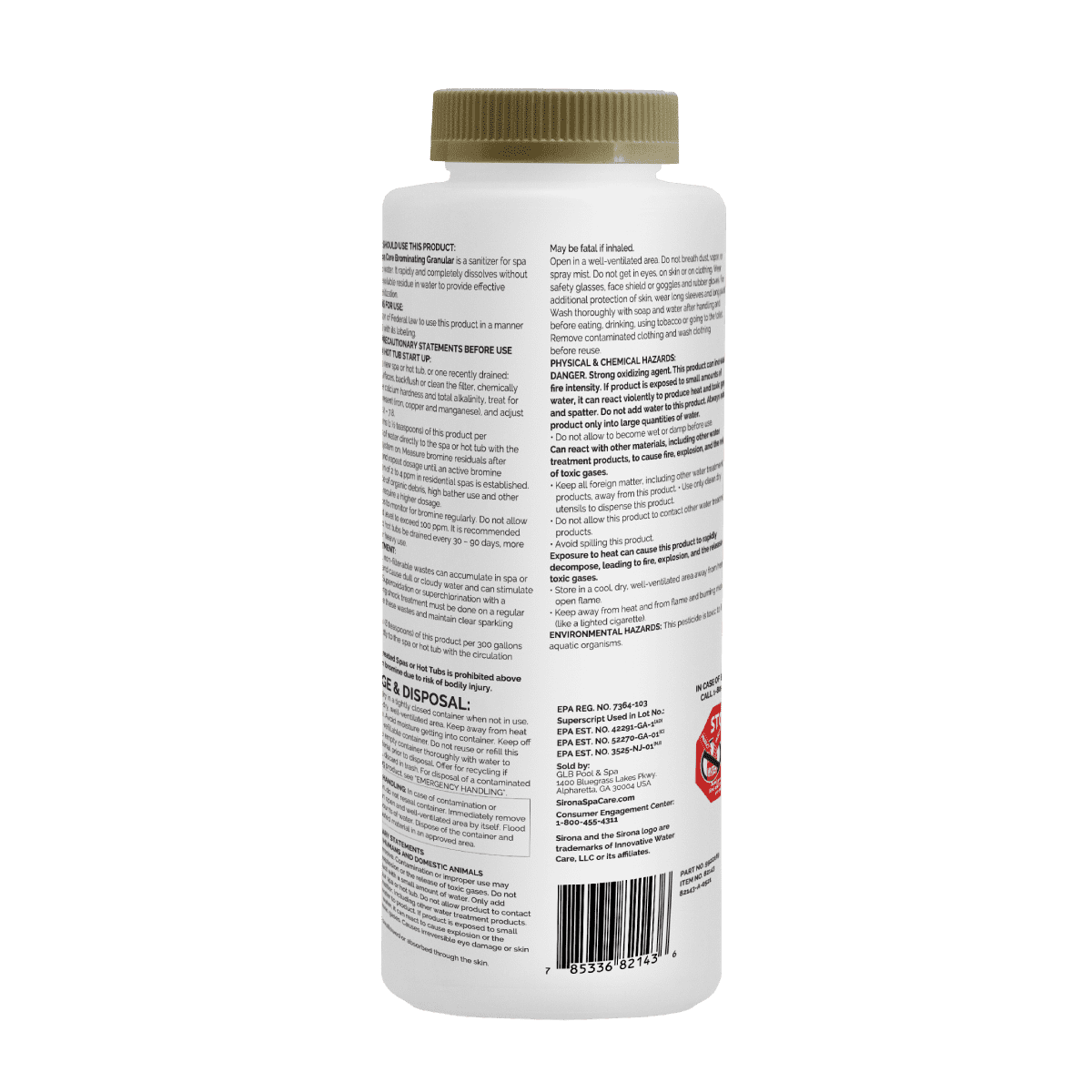 Sirona Brominating Granular – Spa & Hot Tub Sanitizer