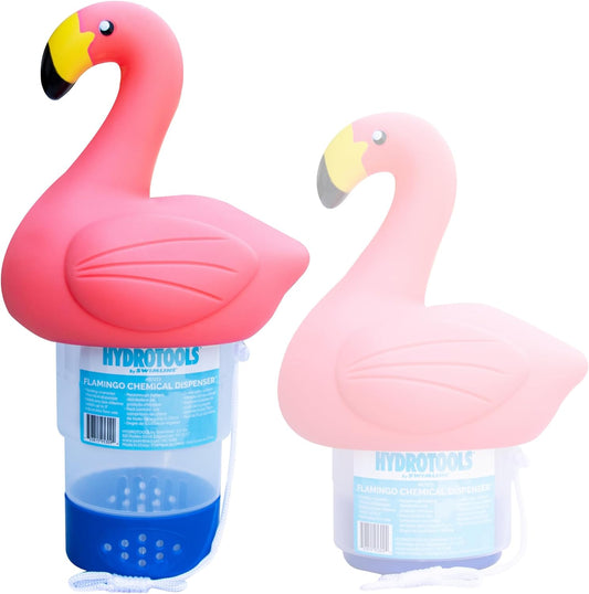 Collapsible Flamingo Chlorine Dispenser – Floating Tablet Holder for Pools & Spas