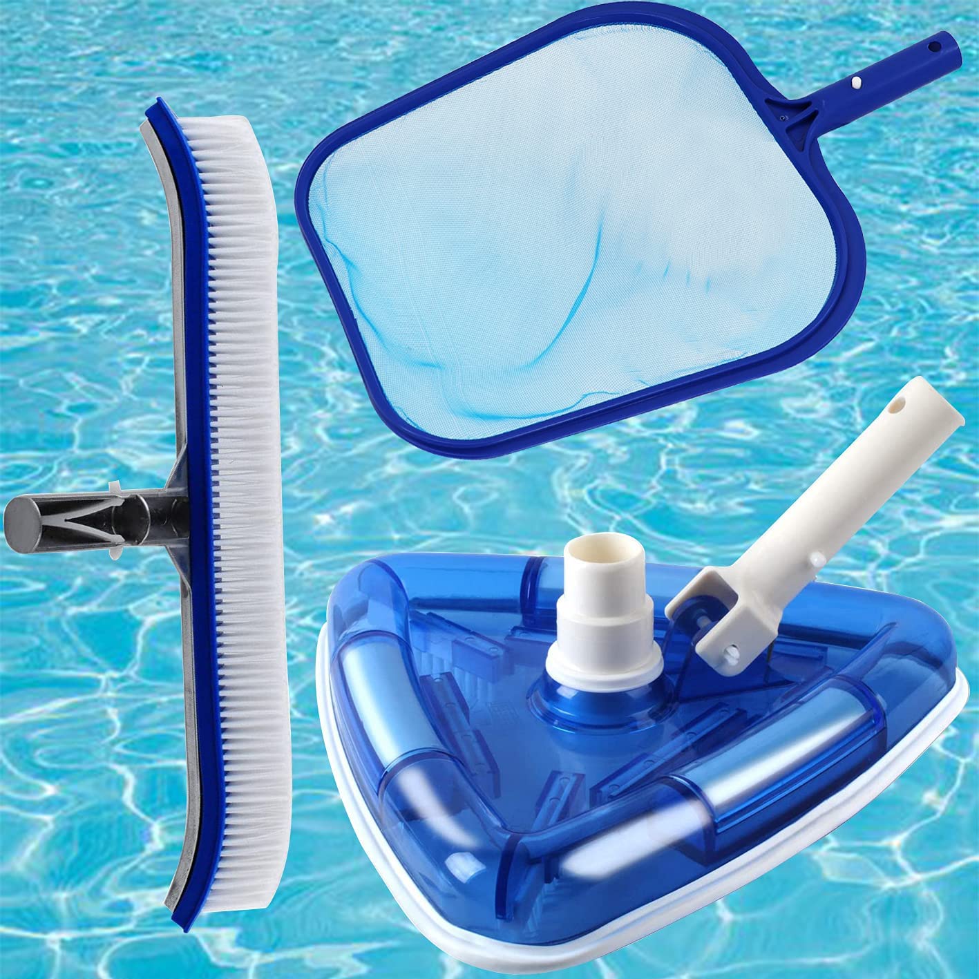 Skimmer Net and Vacuum New  Swimming Pool Maintenance Cleaning Kit 